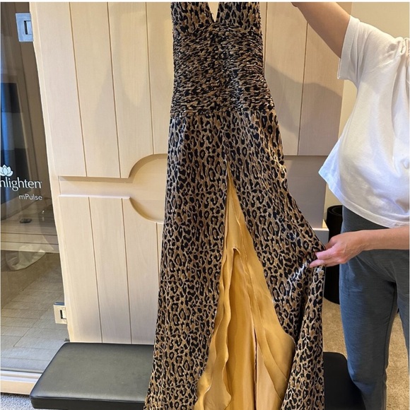 Leopard Print Formal Dress Tony Bowls Beaded - Picture 1 of 5